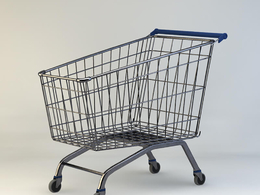 超市购物车C4D模型 Cinema 4D 3D Model Shopping Cart Trolley