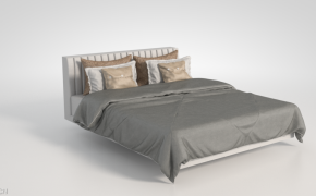 双人床C4D模型 c4d vray bed model