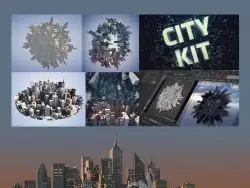 C4D灰猩猩GSG全景城市预设汉化版 GreyscaleGorilla CityKit v2.003 Win/Mac
