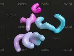 C4D自由生长连接动画工程 Tracer OpenVDB Mesh