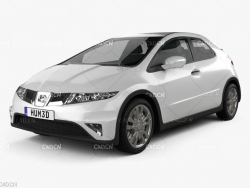 2007款本田思域TypeR汽车 Honda Civic TypeR 2007 3D model