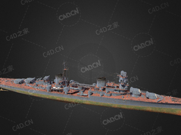 俄国海军拉佐号巡洋舰毛巡驱逐舰C4D模型下载Lazo 3d model