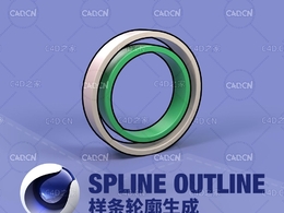 C4D一键生成样条轮廓插件 Cinema 4D Plugins- Spline Outline