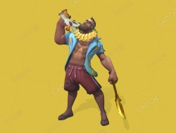 低面国外人物卡通游戏角色动画 pool-party-gangplank