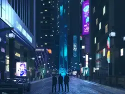 赛博朋克城市街道