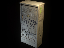 电表箱C4D模型 chromfell electricmeter box