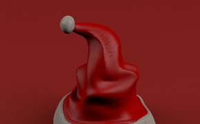 圣诞节红帽C4D模型（C4D/OBJ）Christmas hat