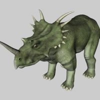 恐龙C4D模型：戟龙 Styracosaurus