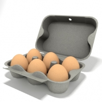 一盒鸡蛋C4D模型 Egg