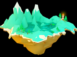 多边形卡通岛屿