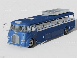 卡通公交车C4D模型 bus