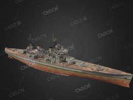 英国皇家海军君主号第一艘全钢舰体战列舰C4D模型下载Monarch 3d model