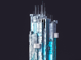 未来科幻赛博朋克高层建筑future architecture-10