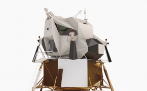 真正的月球车C4D模型 lunar rover 3d model