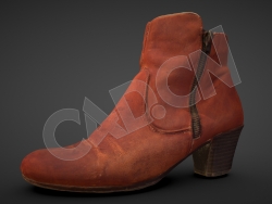 破旧的瑞克尔休闲鞋Rieker女士皮鞋C4D模型