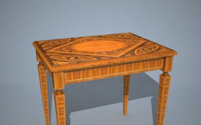 方桌C4D模型 Tavolo antico