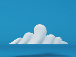 低面卡通云彩图标模型Skinny Cloud_2