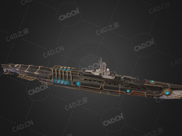 美国海军杀人鲸新型无人潜艇C4D模型下载Killer Whale 3d model