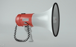 C4D手持喇叭扩音器 C4D Megaphone Model by Remco