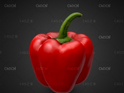 C4D红辣蔬菜模型