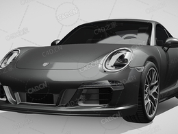 保时捷911卡雷拉-gts轿跑车991豪华汽车跑车超跑2015款C4D汽车模型下载