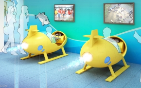 儿童玩具飞船C4D模型 Toy ship