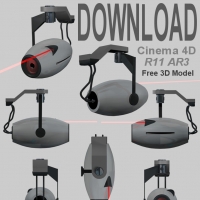 监控设备3D模型：Portal Camera Model