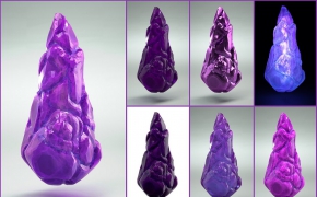梦幻水晶石C4D模型 Fantasy Crystal