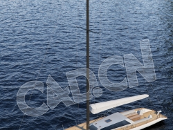C4D帆艇帆船游艇船艇 sailboat 3d model