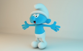 卡通角色人物：蓝色小精灵C4D模型 Blue elves 3d models