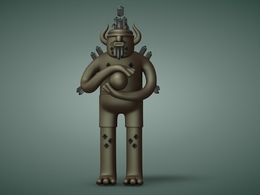 怪异卡通人物C4D模型 Weird Totem Guy