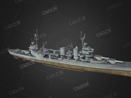 美国海军新奥尔良级重巡洋舰C4D模型下载New Orleans 3d model