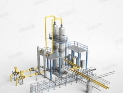 工业管道输送设备电力设施C4D模型下载