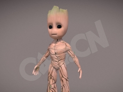 银河护卫队树人格鲁特C4D角色模型 Groot