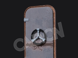 C4D金属封闭门蒸汽朋克模型 KB3D_HEM_Wire_A_grp