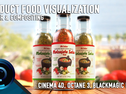 果酱产品包装C4D渲染模型 Food Vizualization Octane
