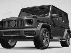 梅赛德斯amg-g65豪华汽车硬派越野车2019款C4D汽车模型下载