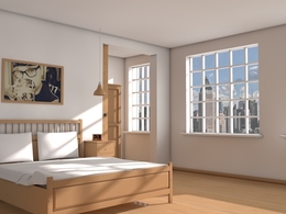 C4D卧室渲染模型 Bedroom