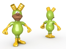 卡通化学博士C4D模型 Bio Hazard 3d model