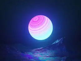 C4D Octane Render三个彩虹景观创意工程文件 Iridescent Landscape Series