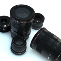 佳能相机镜头C4D模型