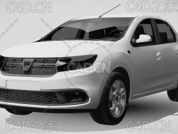 达契亚·洛根汽车轿车2019款C4D汽车模型下载