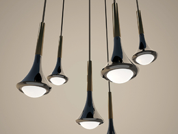 创意散布的小吊灯C4D模型 pendent lamp