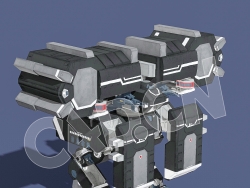 科幻机甲机器人C4D绑定模型 AI_mech