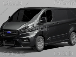 福特Transit商务车2018款C4D汽车模型下载