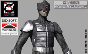 游戏模型：铠甲超人3D模型 Cyber Infiltrator model pack by Sasha Ollik