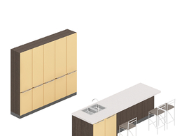 整体厨房厨柜c4d模型Kitchen cabinet - 045
