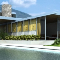 带泳池的豪华别墅建筑C4D模型 House building