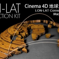 C4D地球连线插件:LON-LAT Connection Kit 1.0(支持R14)