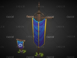 低多面游戏道具旗帜 Flags